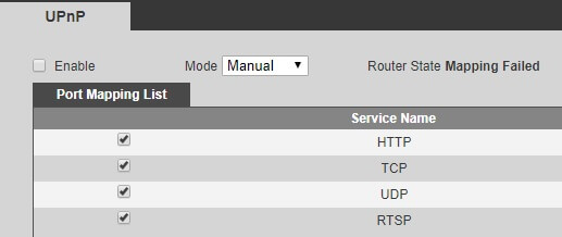 Kamera UPNP kapatma ayarları